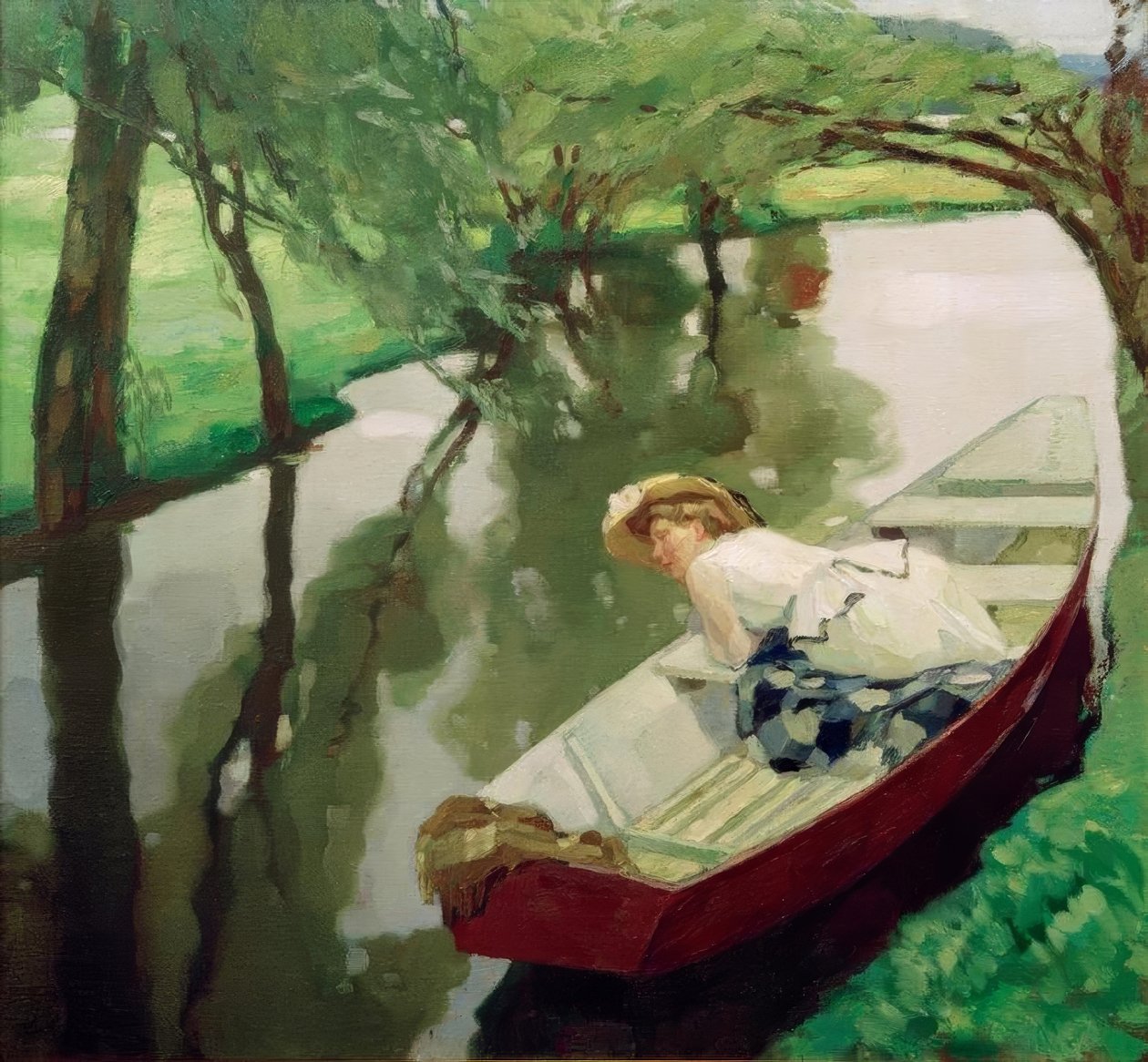 Dans la barque - Leo Putz