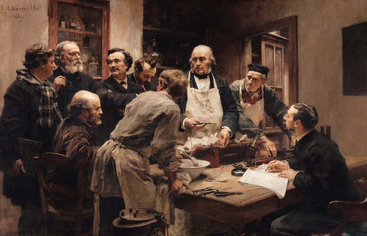 La Leçon de Claude Bernard (1813-78) ou, Séance au Laboratoire de Vivisection, 1889 - Leon Augustin Lhermitte