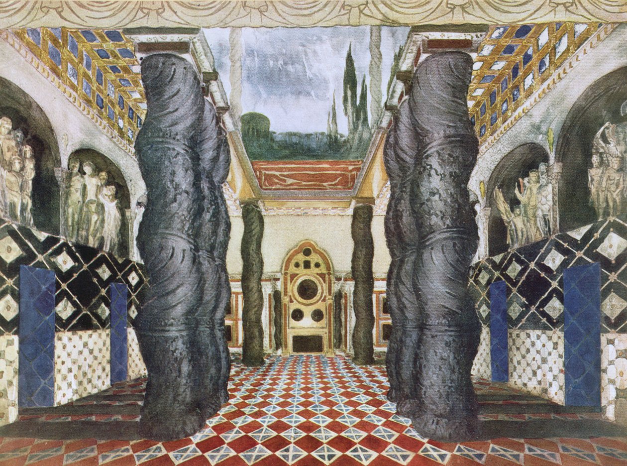 Décor de Scène pour le Palais Impérial, de Le Martyre de Saint Sébastien, vers 1911-22 - Leon Bakst