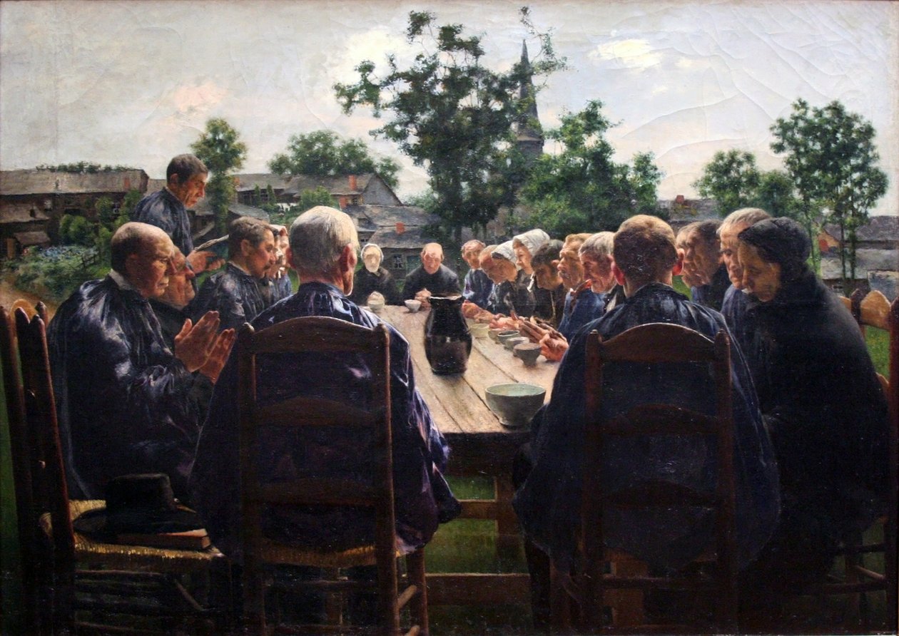 Le Repas funéraire - Léon Frédéric