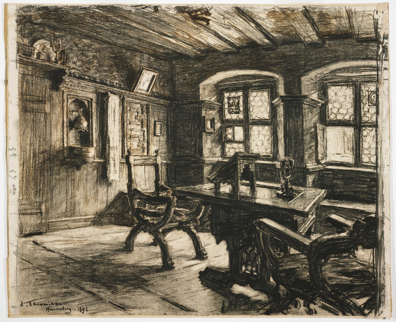 La chambre de Dürer à Nuremberg, 1896 - Leon Augustin Lhermitte