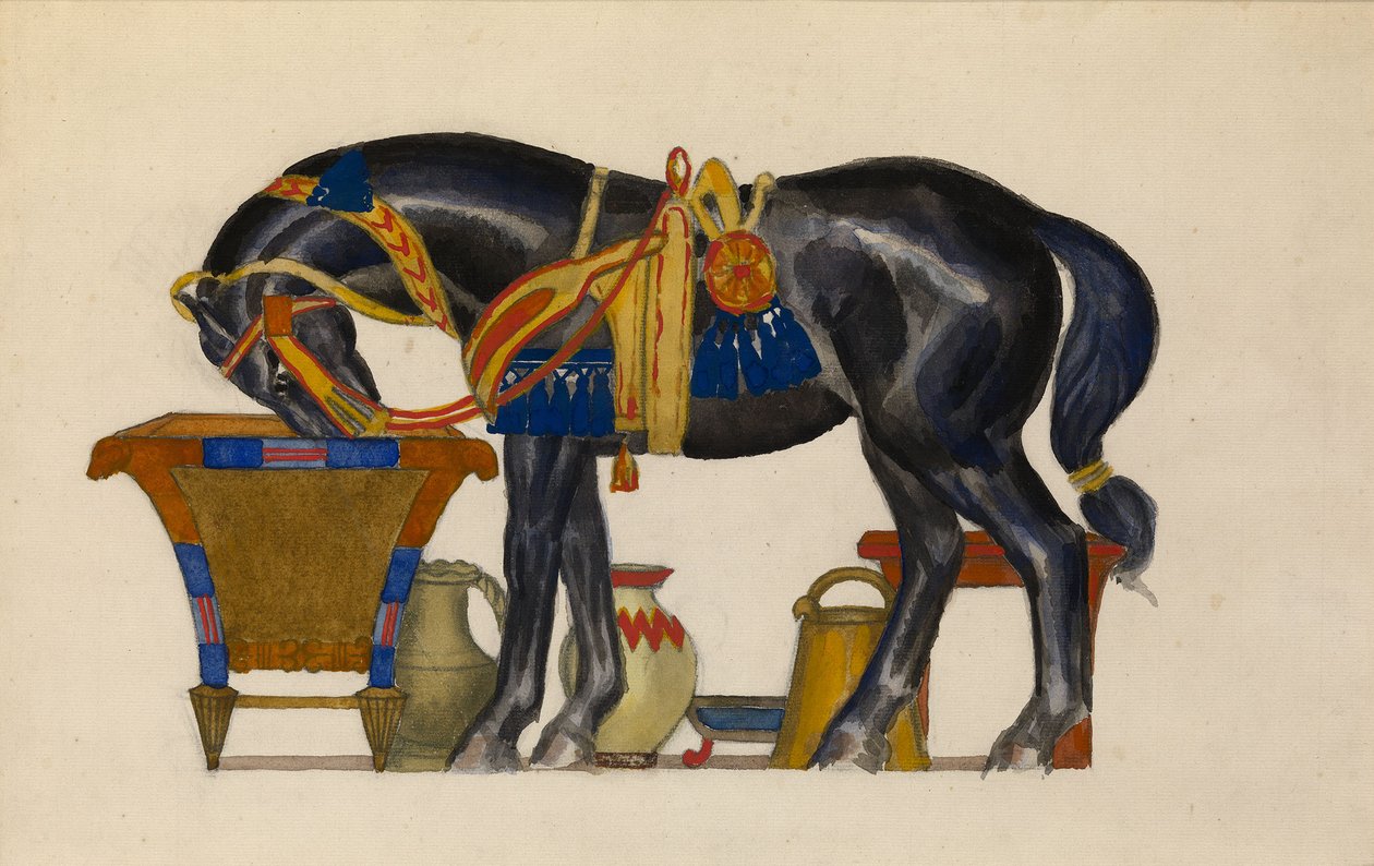 Cheval abreuvant - Leon Bakst