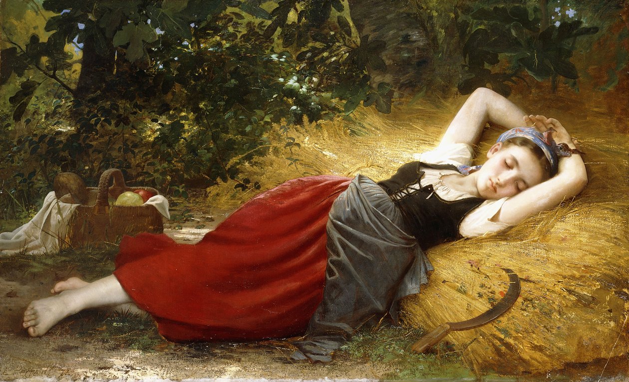 Jeune Paysanne Endormie, 1874 - Leon Bazile Perrault