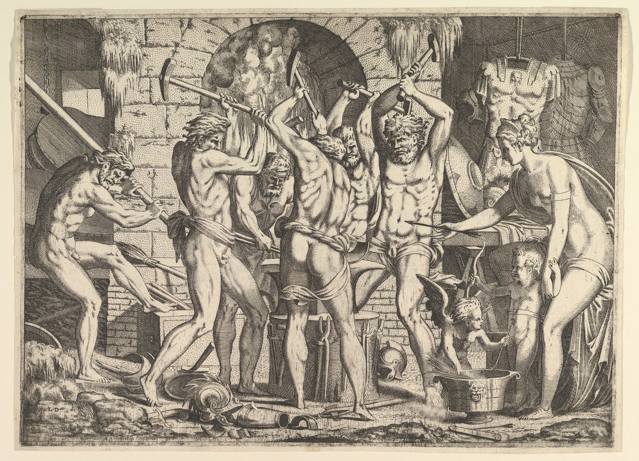 Vénus dans la forge de Vulcain, 1546-47 - Leon Davent