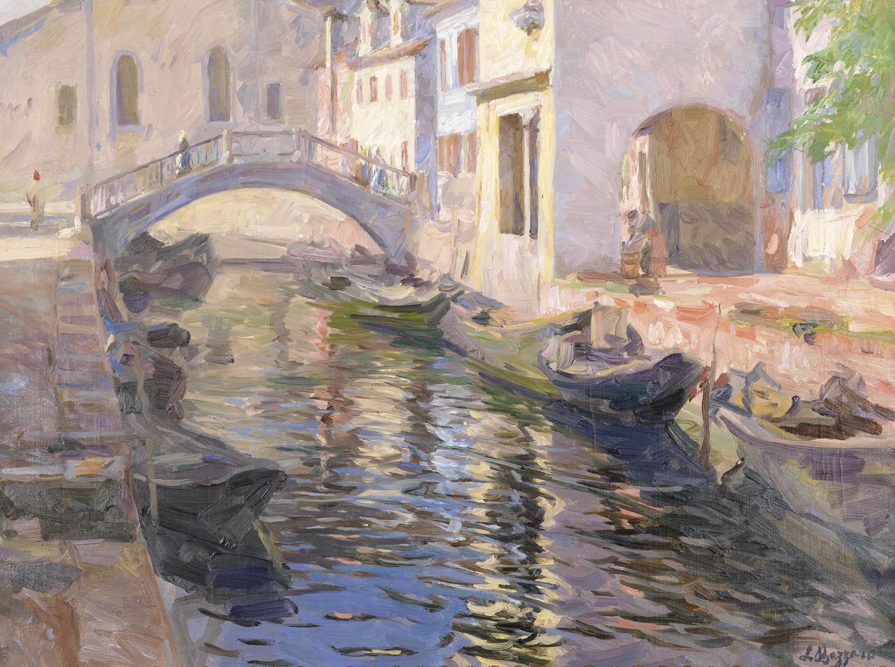 Canal à Venise - Leonardo Bazzaro