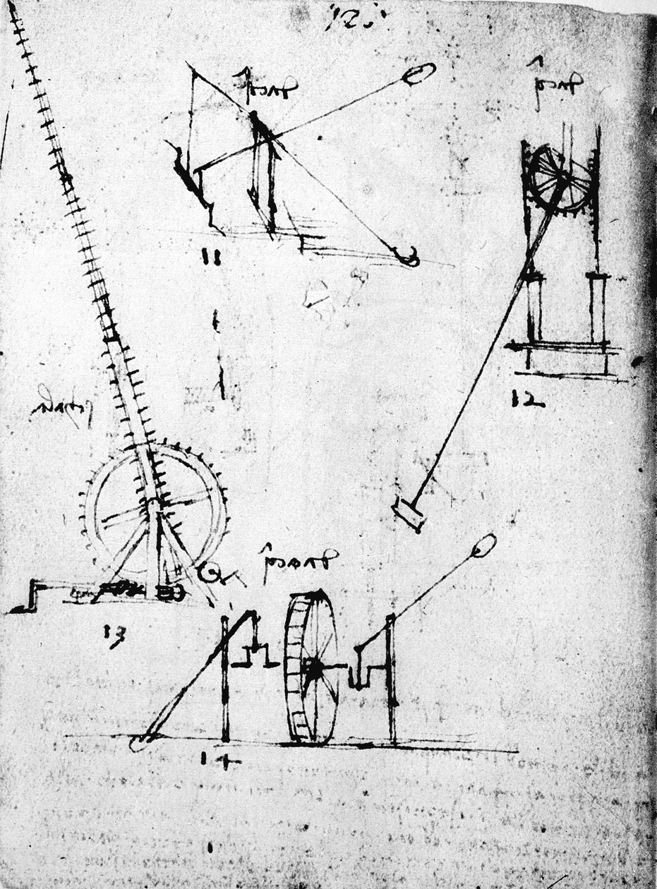 Une page du Codex Forster, 1480s-1494 - Leonardo da Vinci