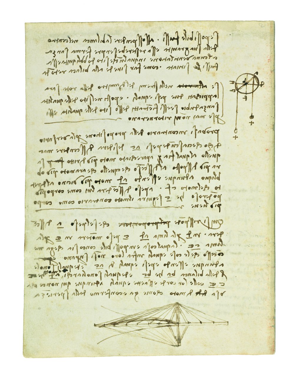 Codex sur le vol des oiseaux, Folio 2 verso - Leonardo da Vinci