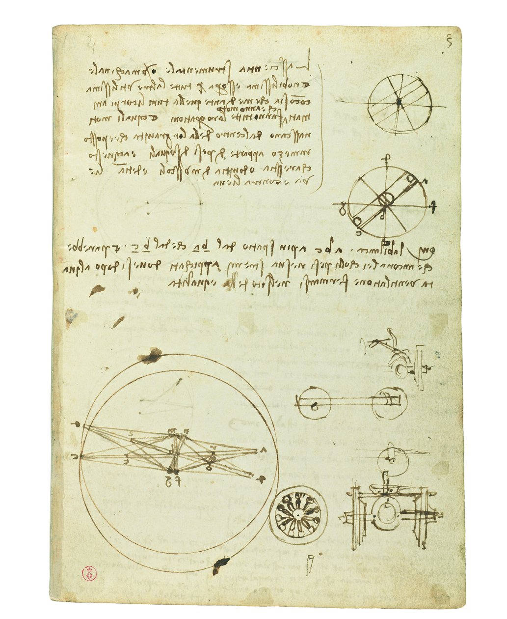 Codex sur le vol des oiseaux, Folio 3 recto - Leonardo da Vinci