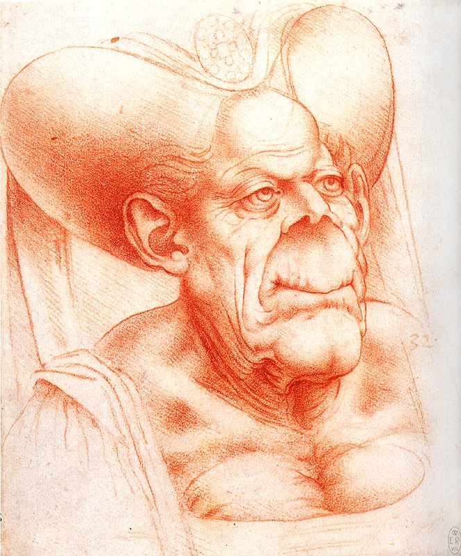Tête grotesque - Leonardo da Vinci