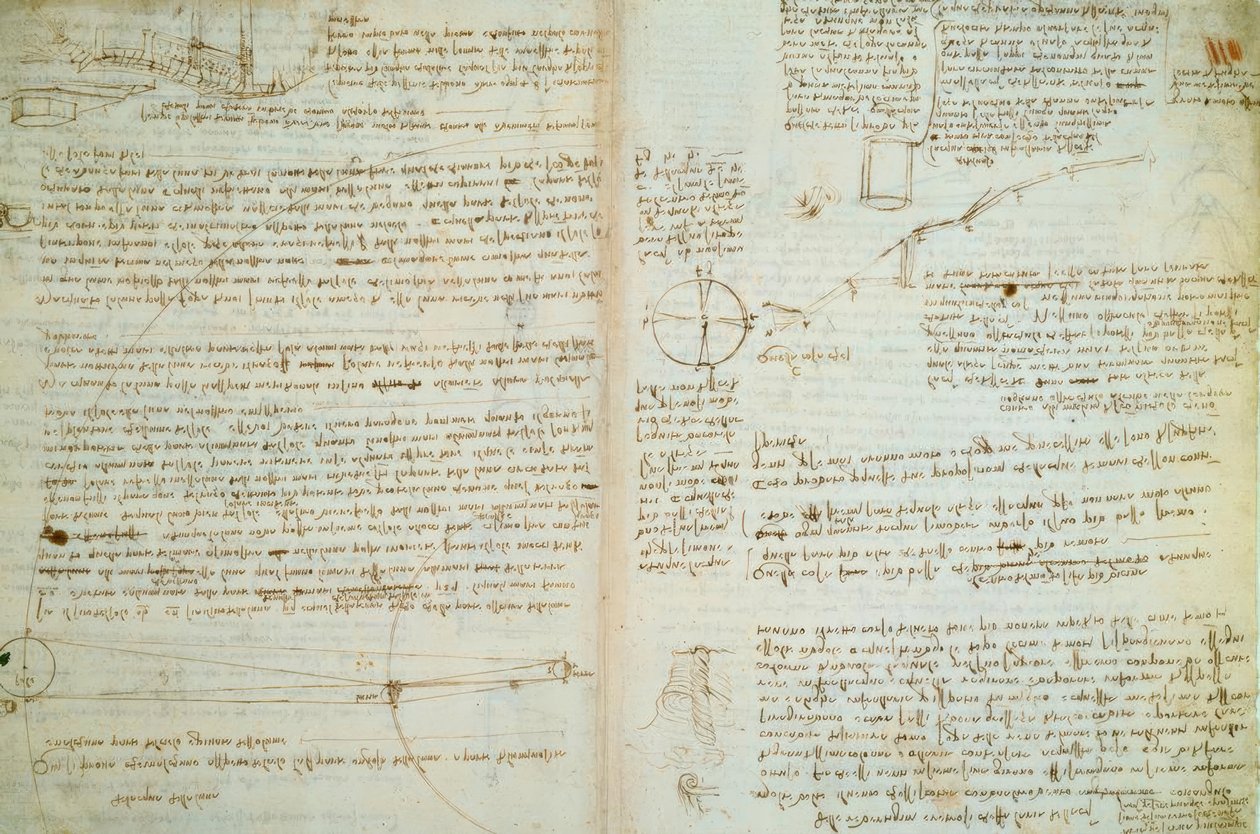 Leonardo da Vinci, pages du Codex Hammer - Leonardo da Vinci