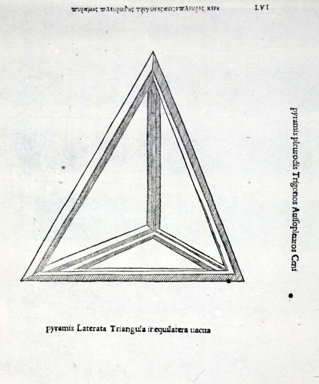Pyramis laterata triangula inequilatera vacua, illustration de 