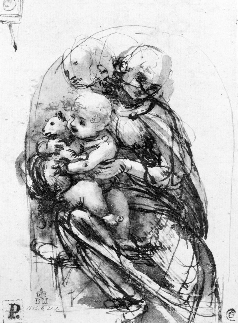 Étude pour une Madone avec un chat, c.1478-80 - Leonardo da Vinci