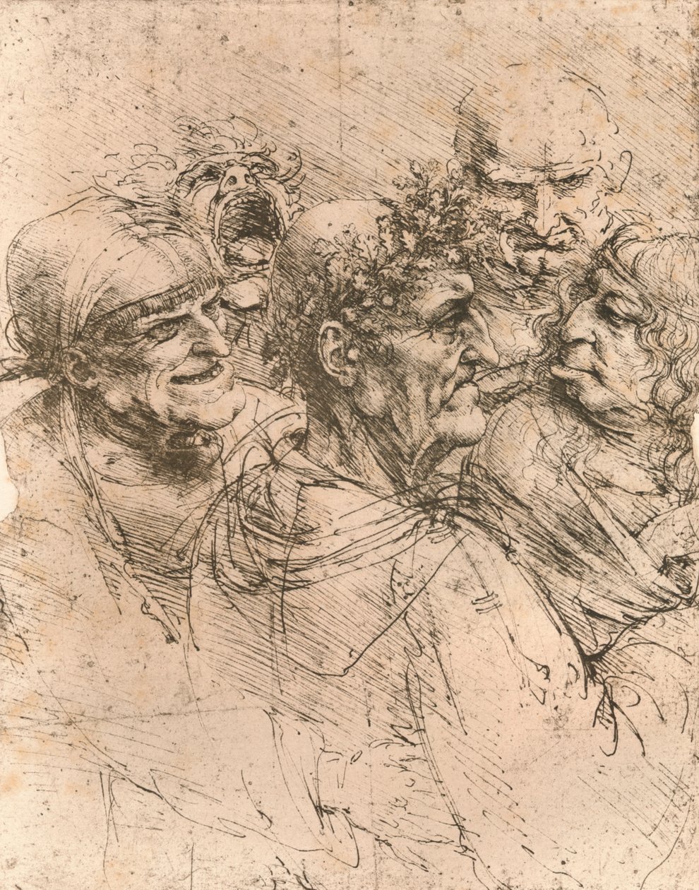 Dessin de caricatures, vers 1472-1519 - Leonardo da Vinci