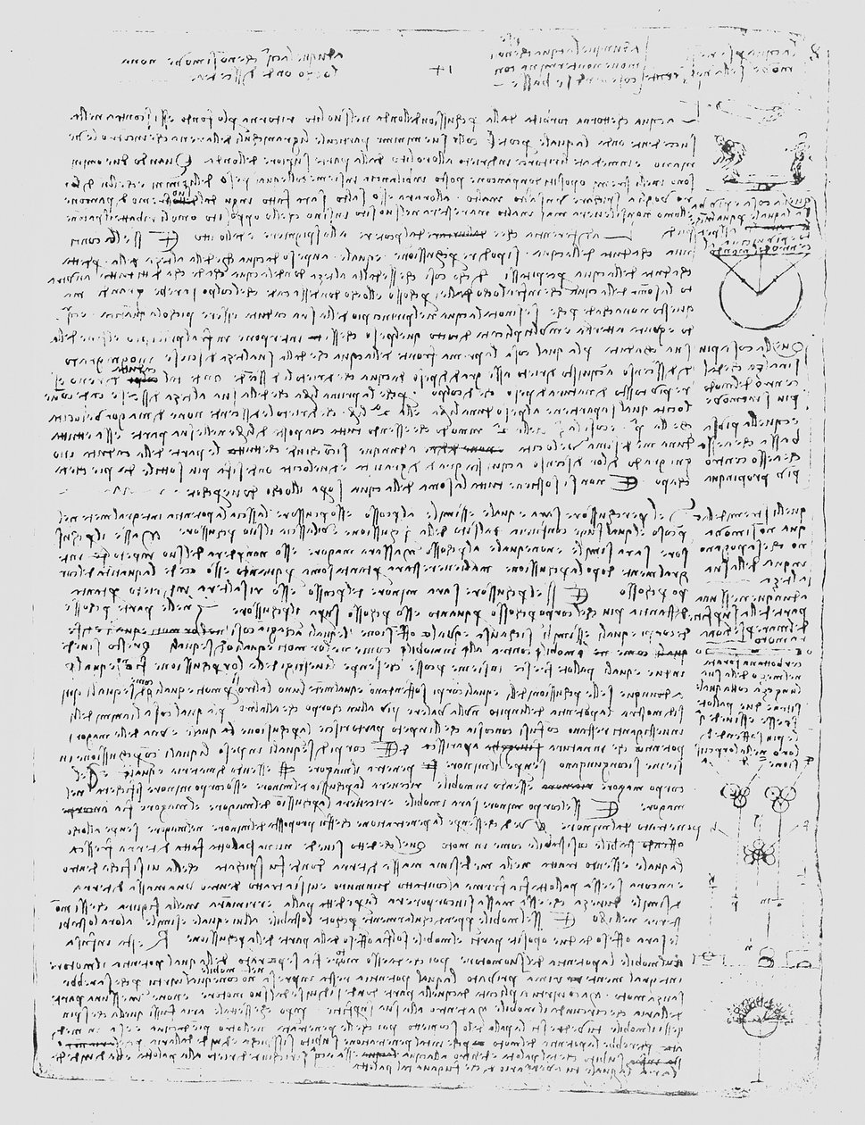 Page du Codex Leicester - Leonardo da Vinci