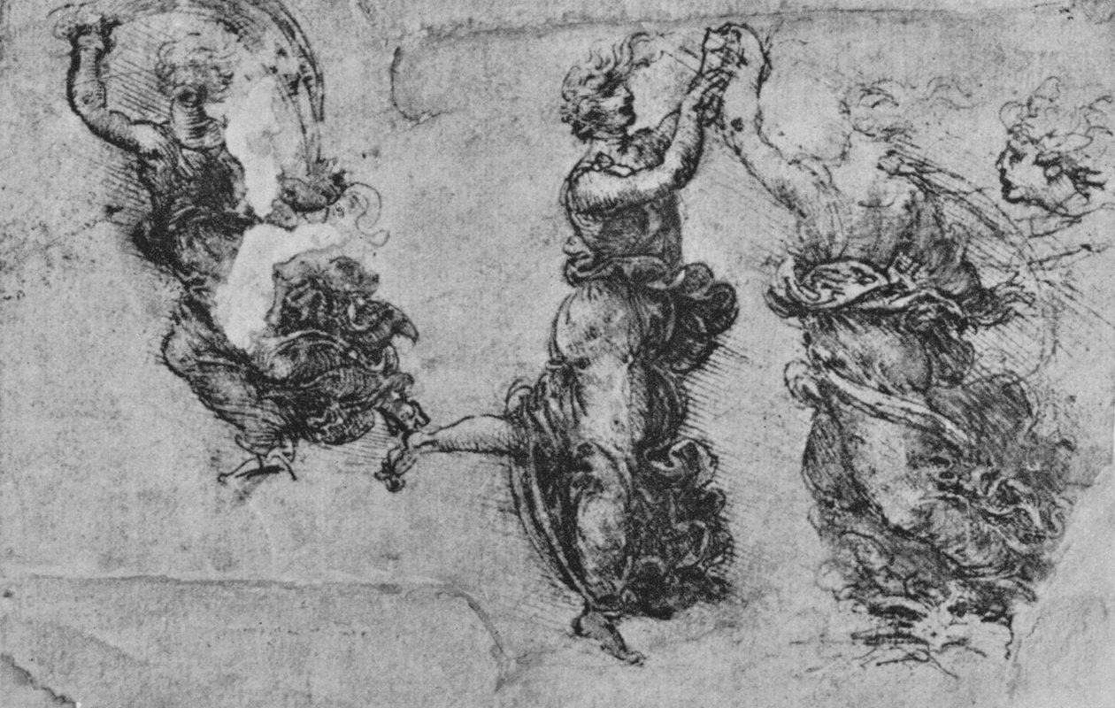 Études de nymphes dansantes - Leonardo da Vinci