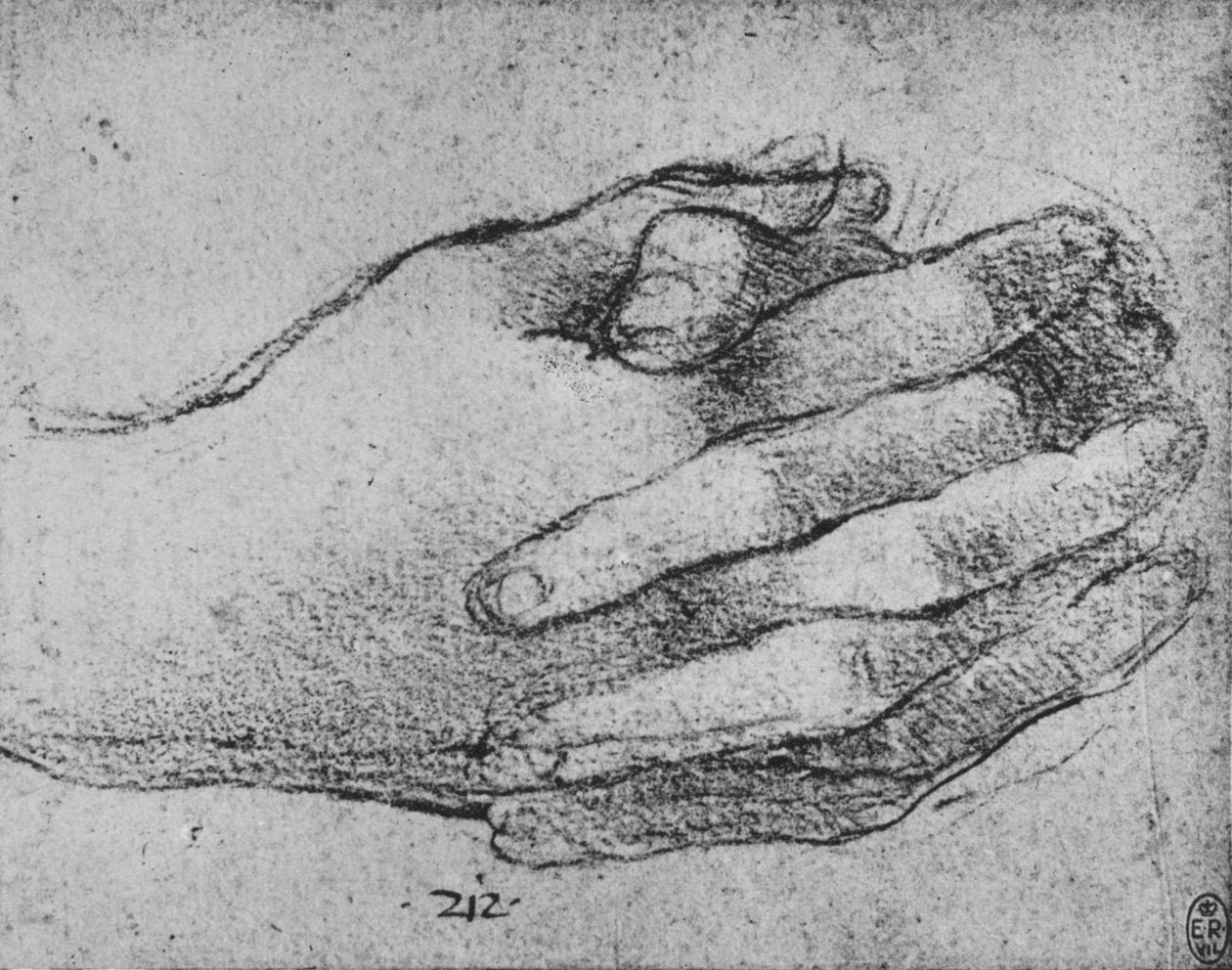Étude de mains jointes, vers 1480 - Leonardo da Vinci