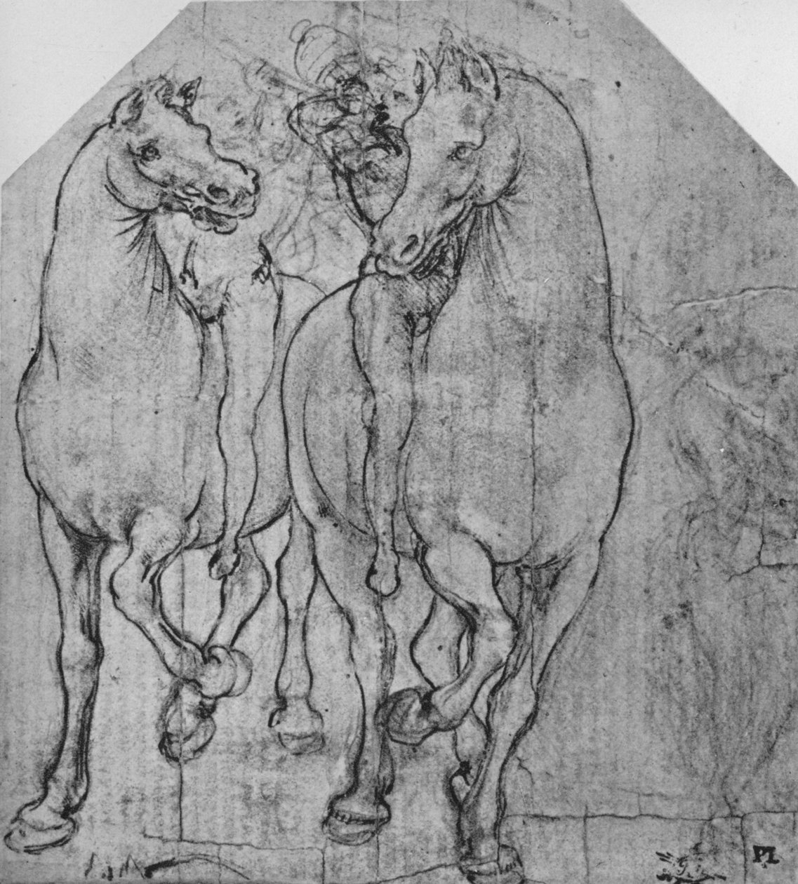 Deux cavaliers, vers 1480, 1945 - Leonardo da Vinci