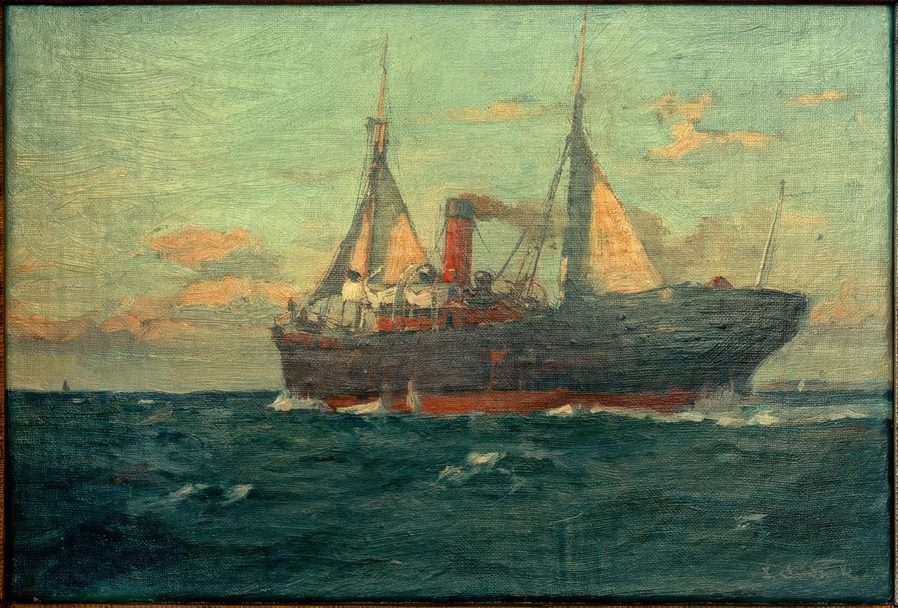 Vapeur avec voiles auxiliaires - Leonhard Sandrock