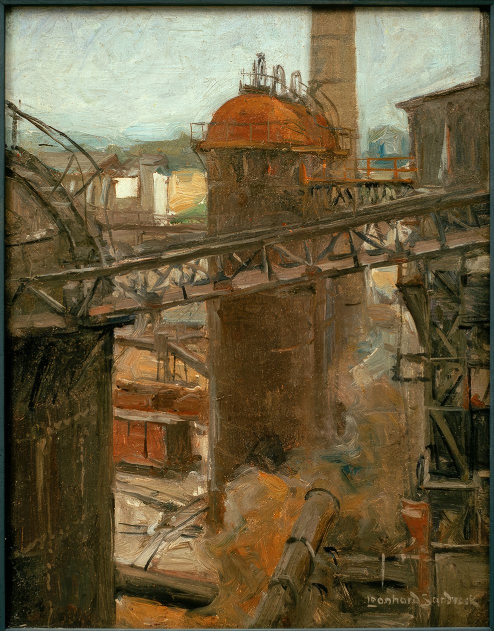 L. Sandrock, Vue sur une usine - Leonhard Sandrock