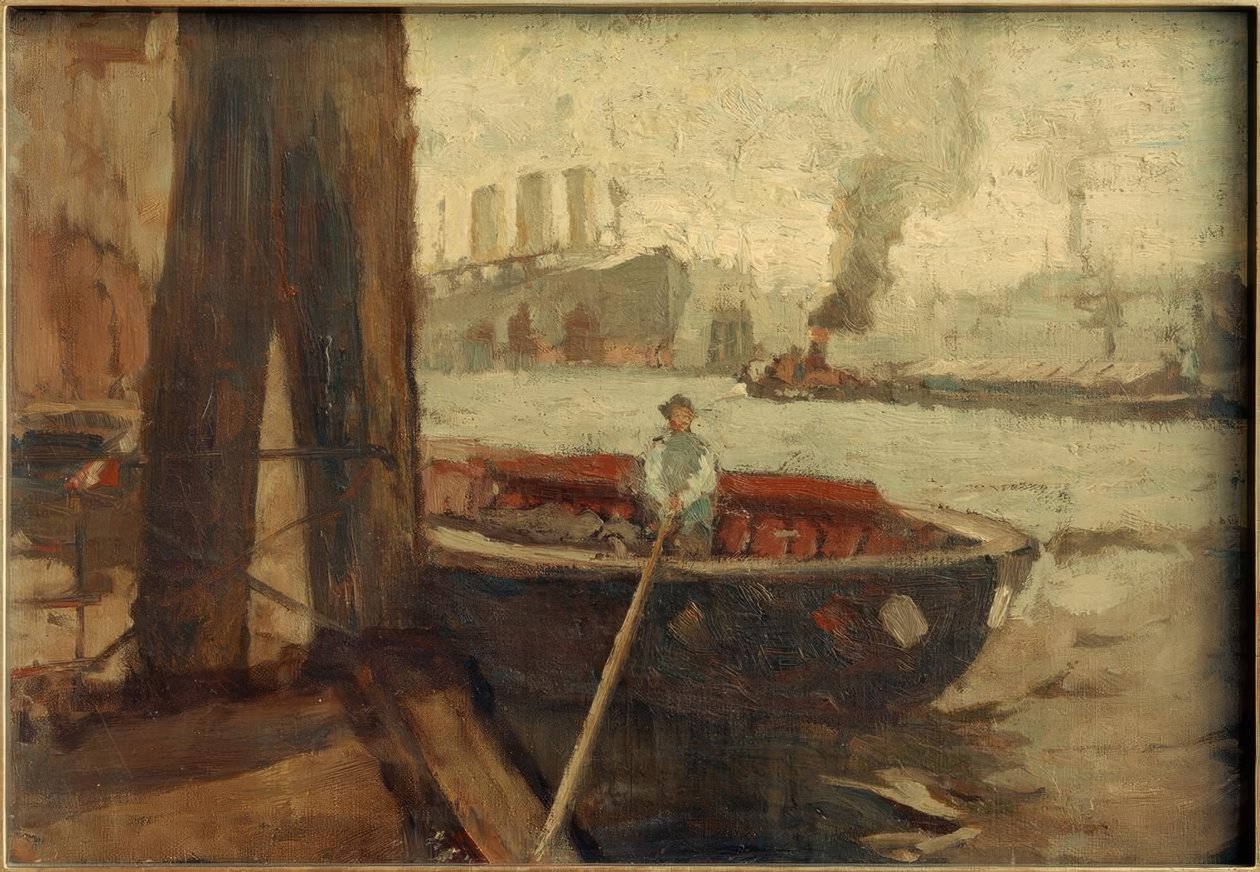 Chaland au quai - Leonhard Sandrock