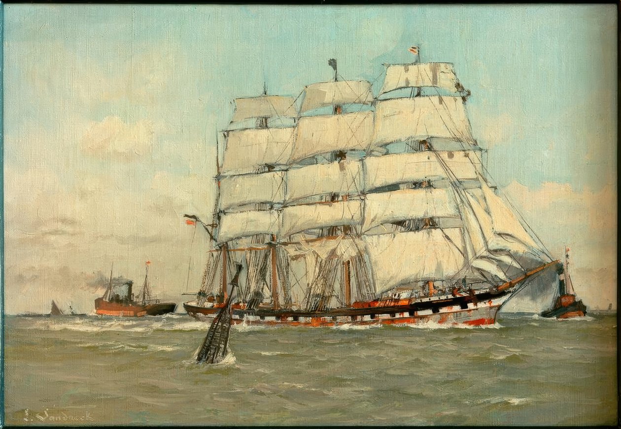 Quatre-mâts de la compagnie maritime Wencke Söhne, cargo - Leonhard Sandrock