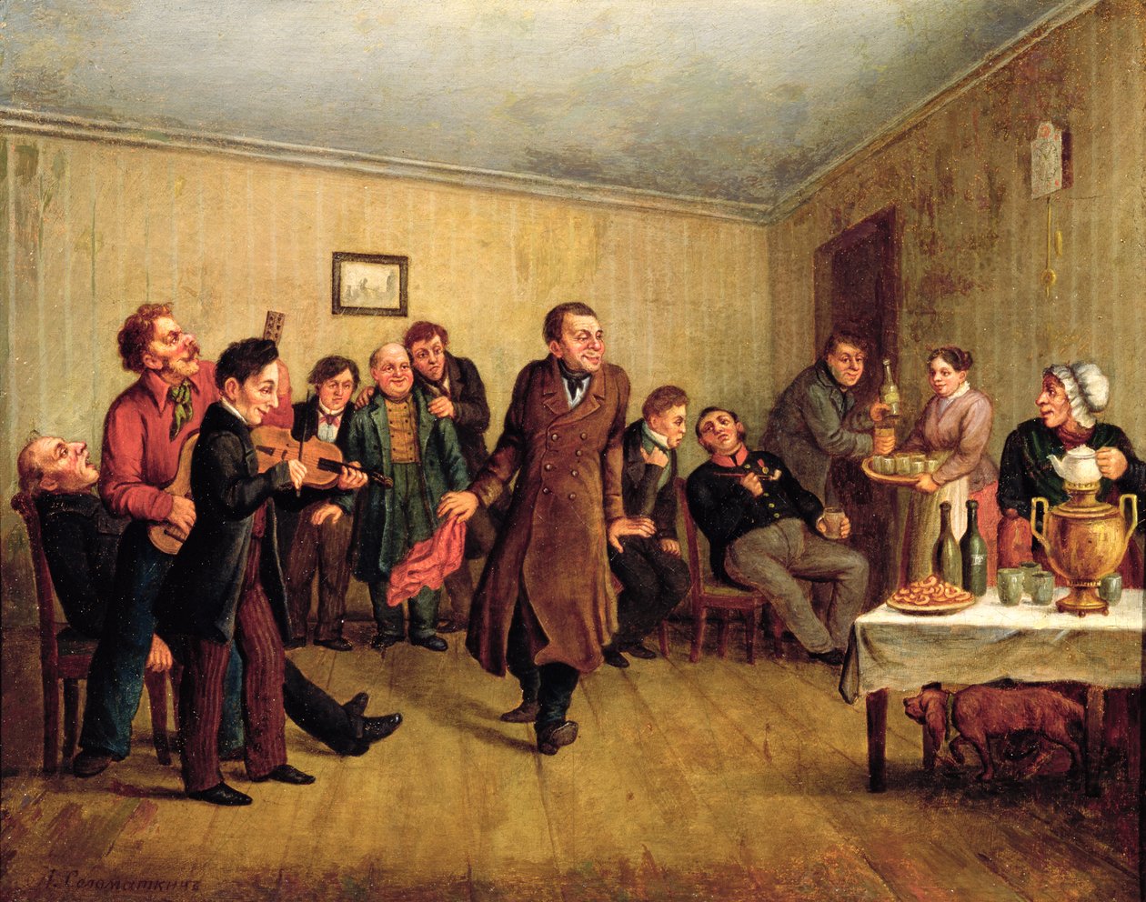 Soirée chez un marchand - Leonid Ivanovich Solomatkin