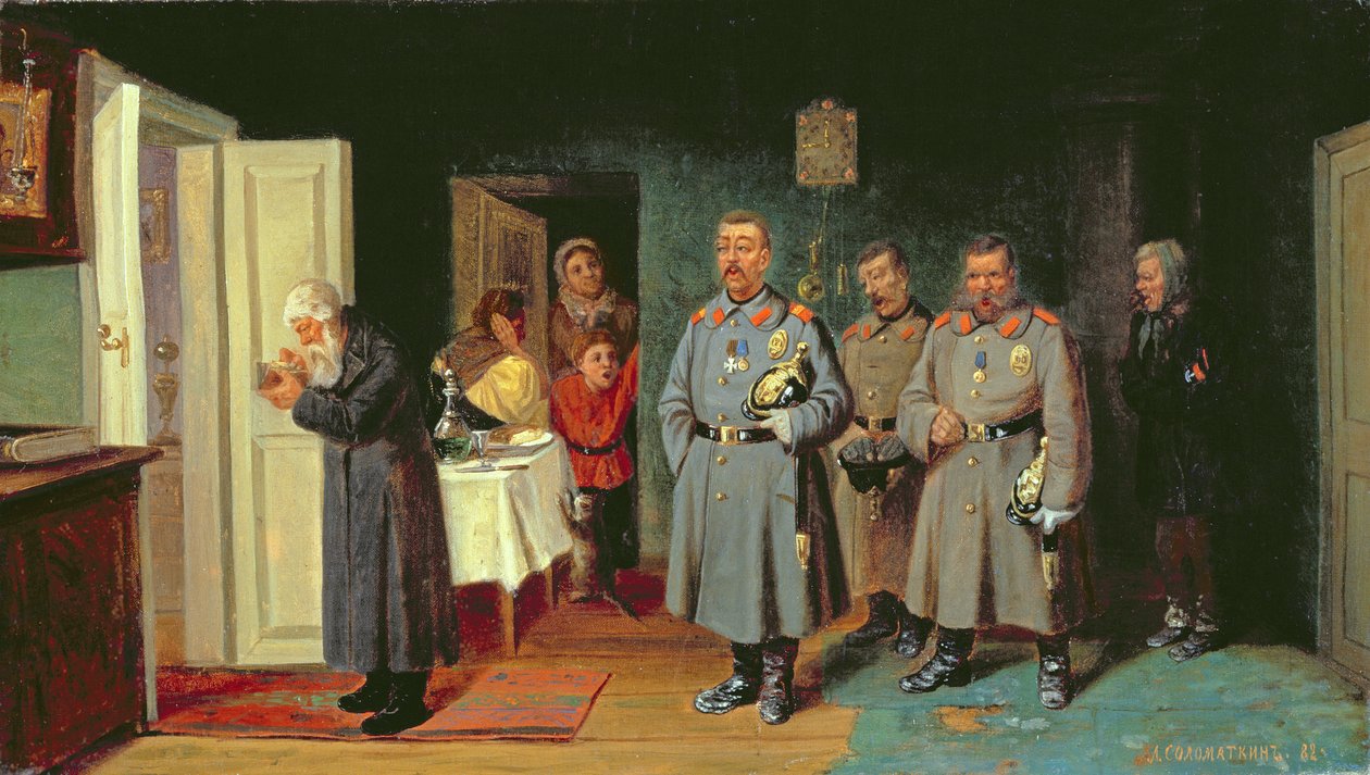 Policiers chantant des cantiques, 1867 - Leonid Ivanovich Solomatkin