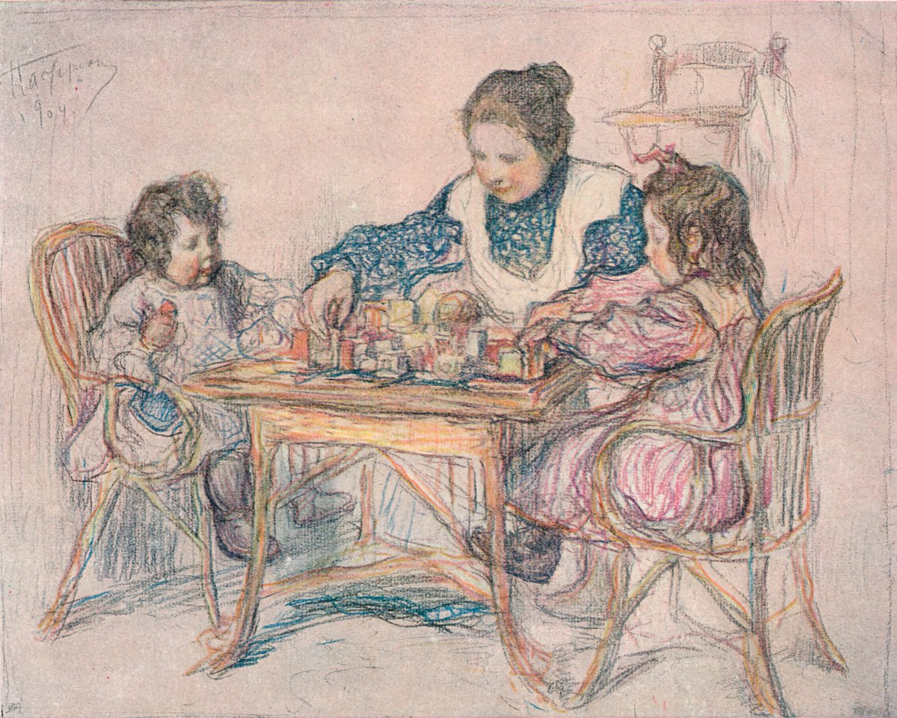 Dessin de Leonid Pasternak, 1904, 1906 - Leonid Osipovic Pasternak