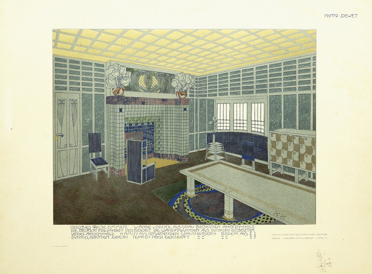 Salle à manger, Vienne, c.1901 - Leopold Bauer