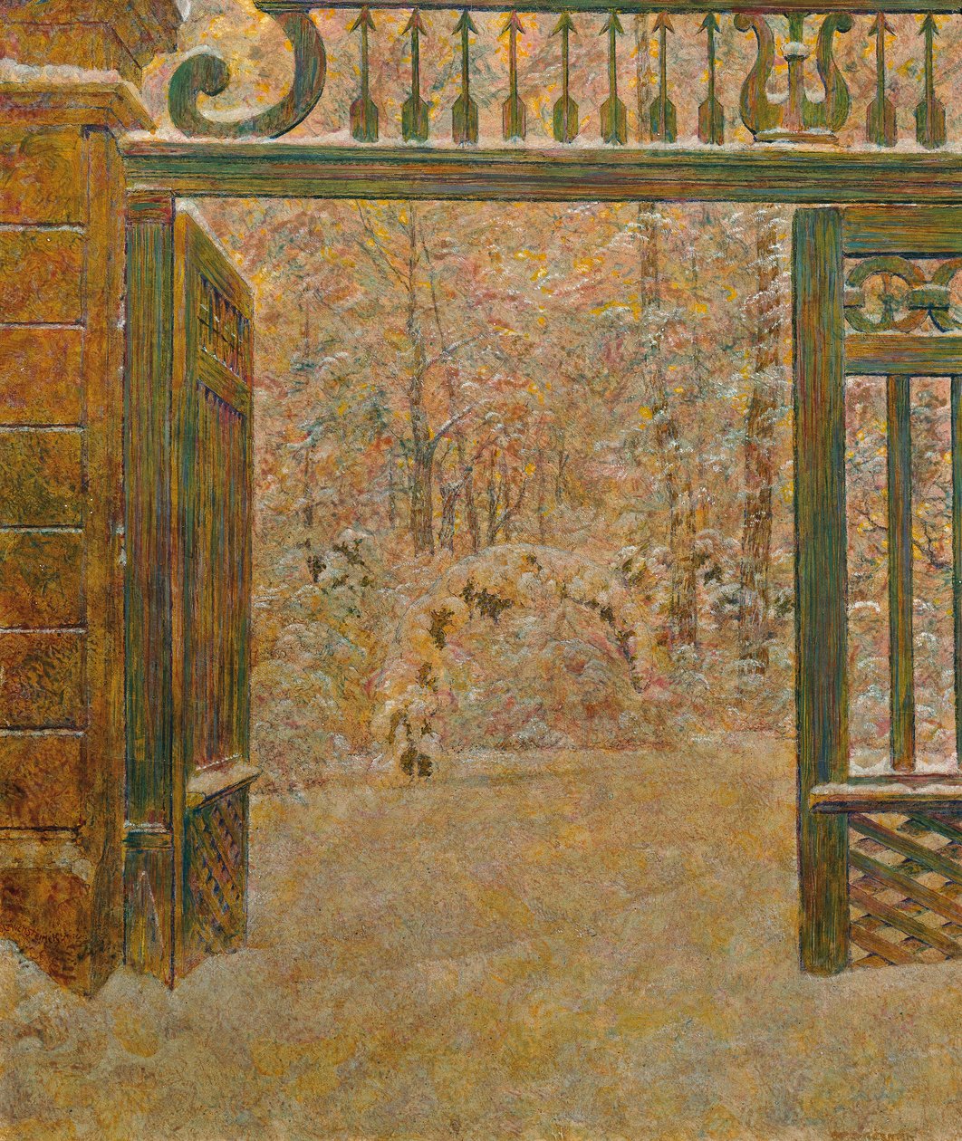 Hiver dans le parc - Leopold Blauensteiner