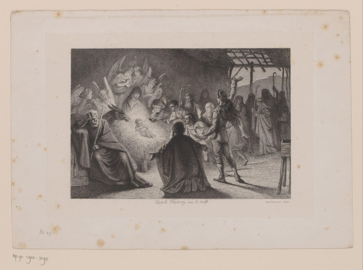 Adoration des bergers - Leopold Flameng