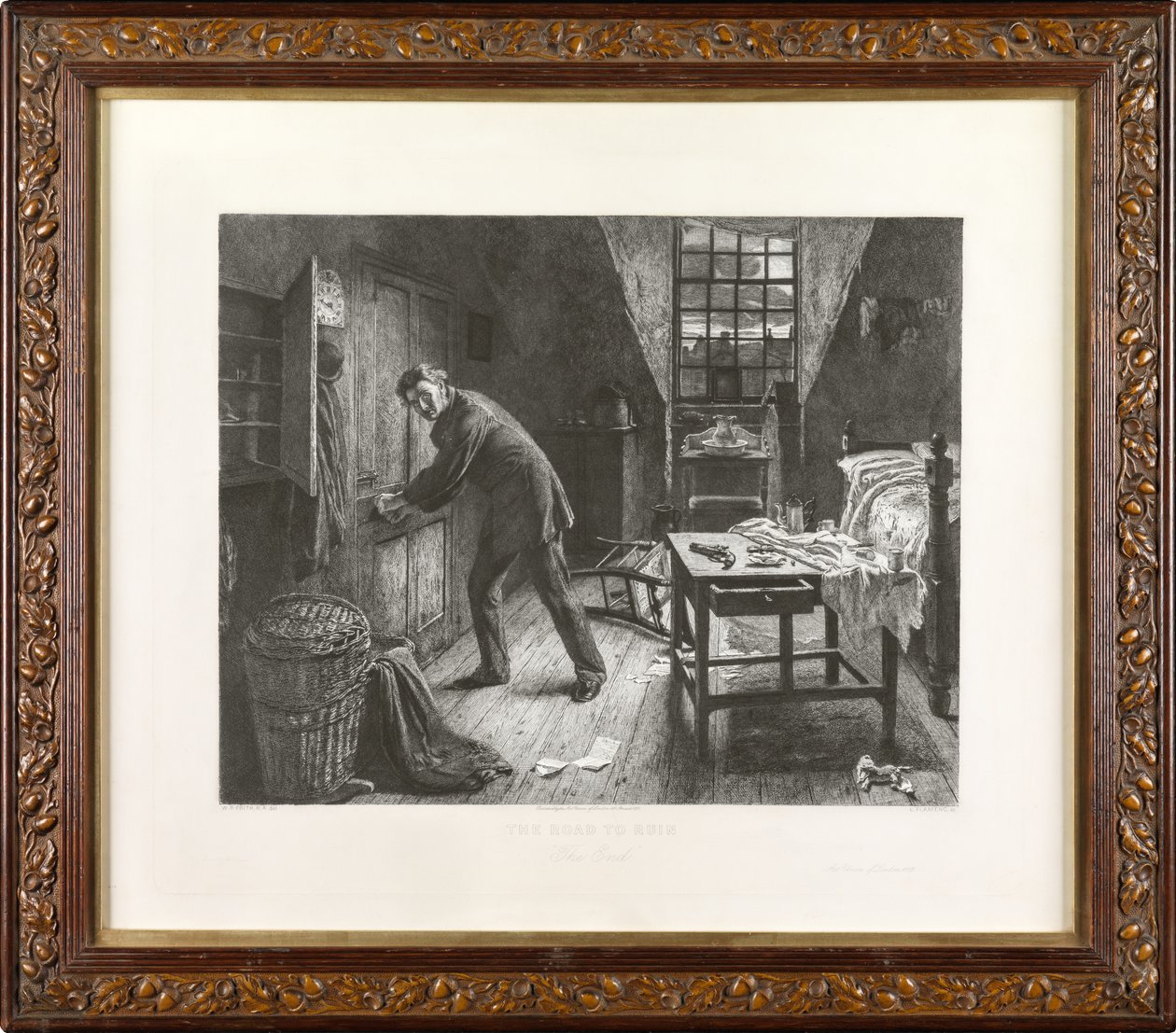 Le chemin de la ruine : La fin - Leopold Flameng