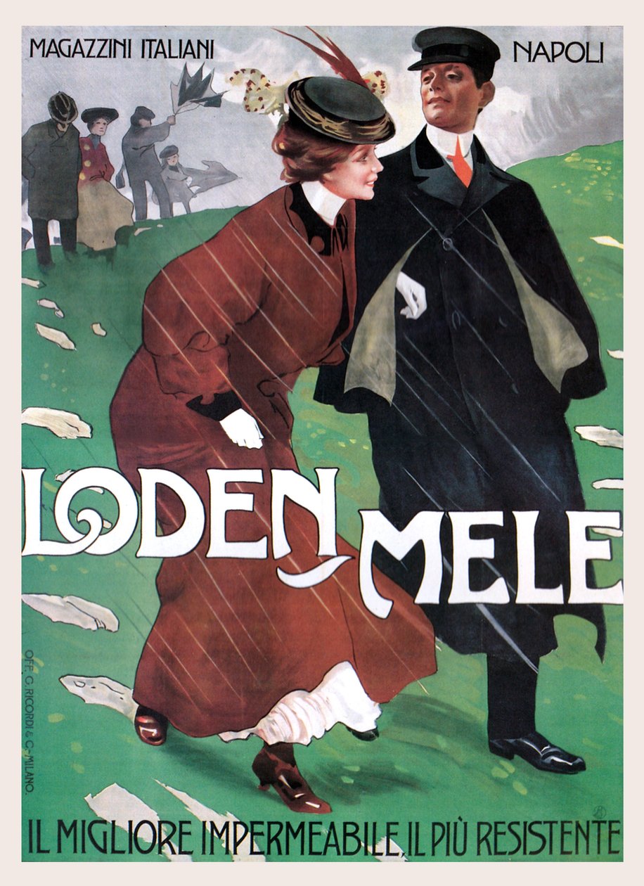Vêtements de pluie de Mele - Leopoldo Metlicovitz