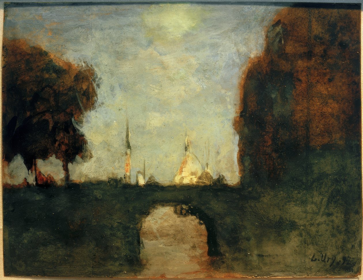 Ville au clair de lune - Lesser Ury