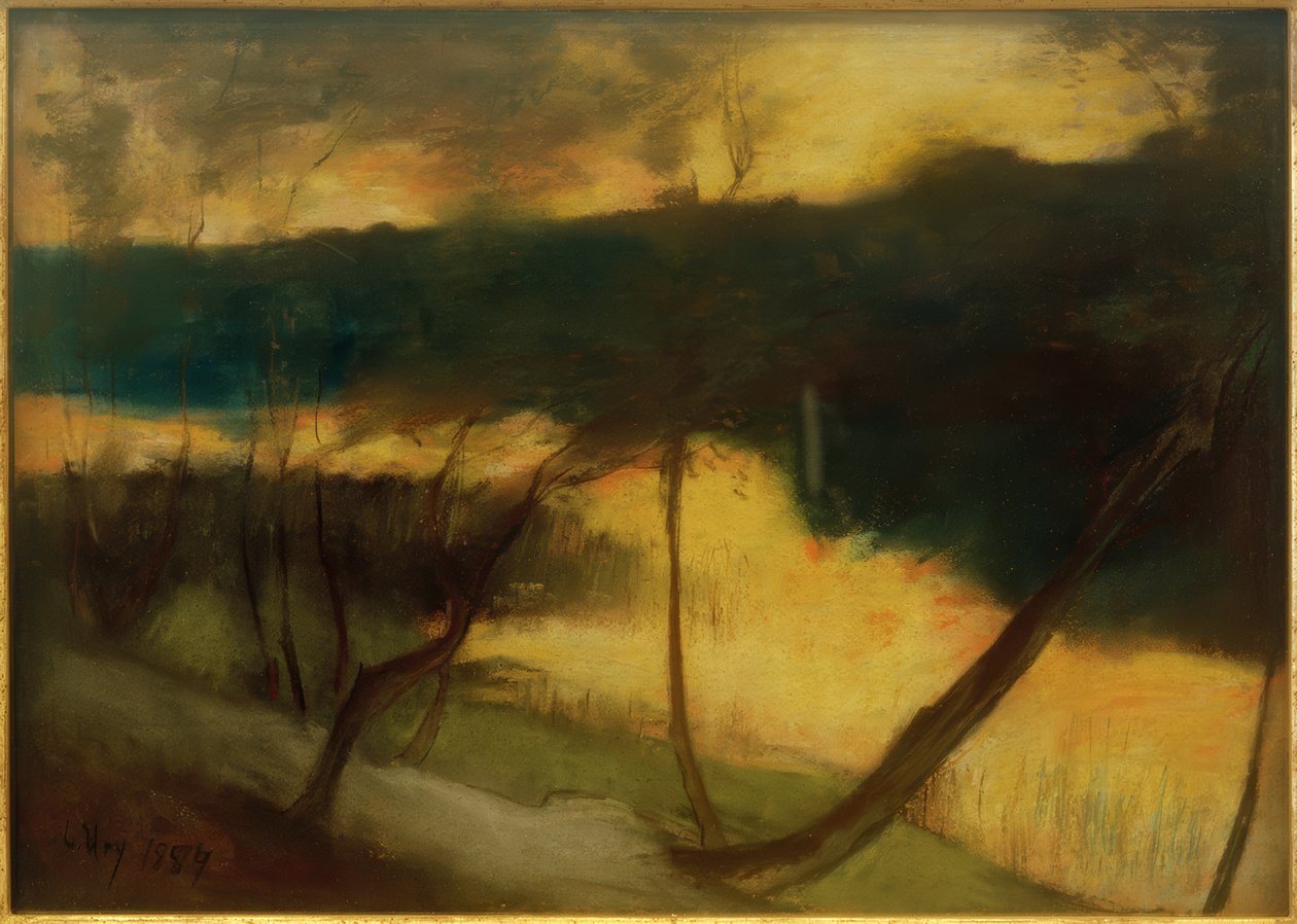 Paysage fluvial - Ambiance du soir - Lesser Ury