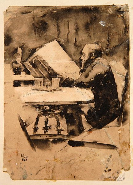 Homme au café - Lesser Ury