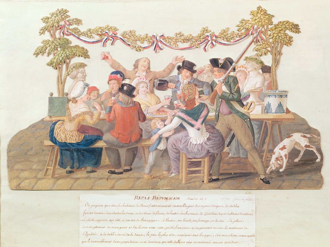 Un repas républicain, Messidor, An II (juin-juillet 1794) - Lesueur Brothers