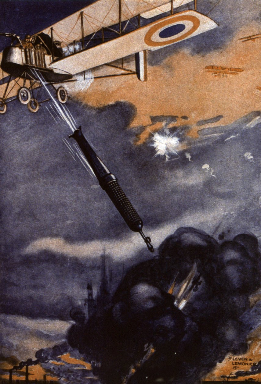 Première Guerre mondiale : bombe lancée par un avion - Leven & Lemonier