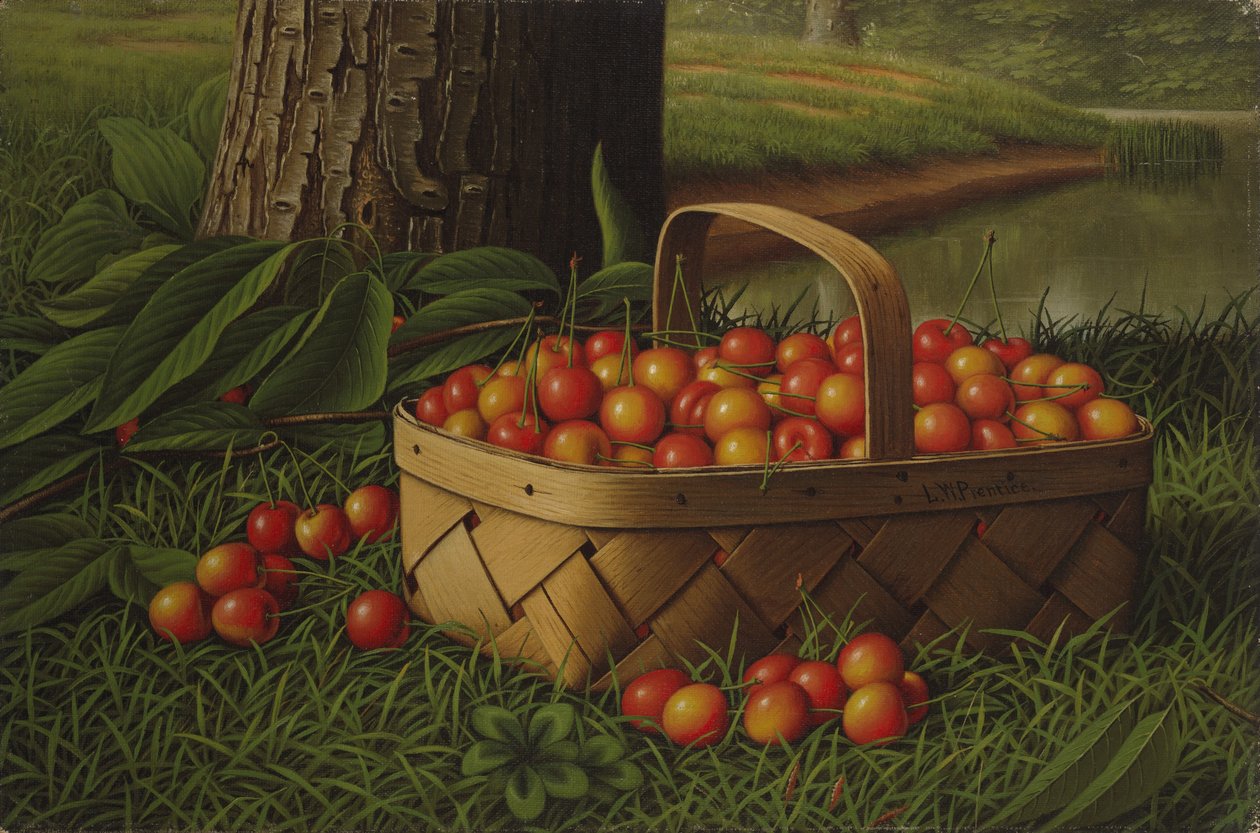 Cerises dans un panier - Levi Wells Prentice