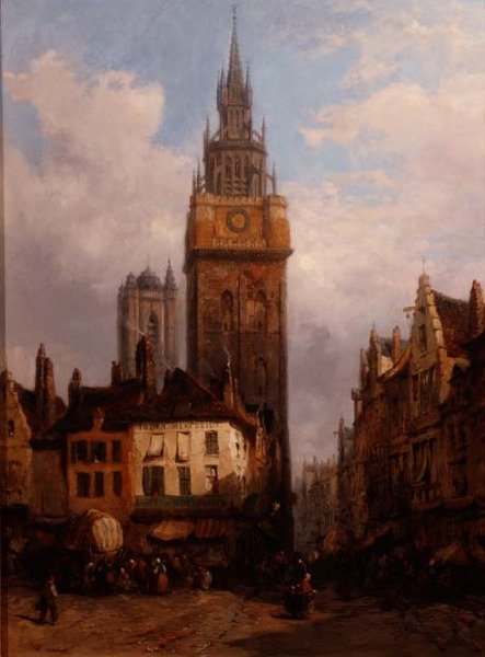 Scène de rue - Lewis John Wood