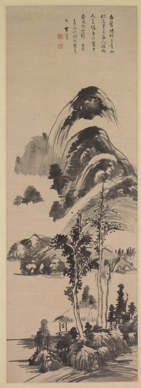 Forêt clairsemée et montagnes lointaines - Li Liufang
