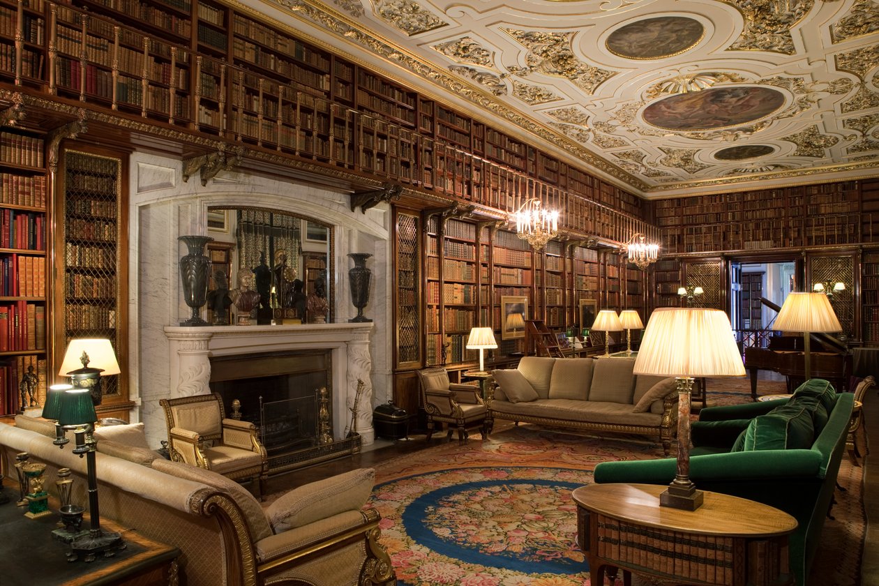La Bibliothèque, Chatsworth House, Derbyshire - Unbekannt Unbekannt