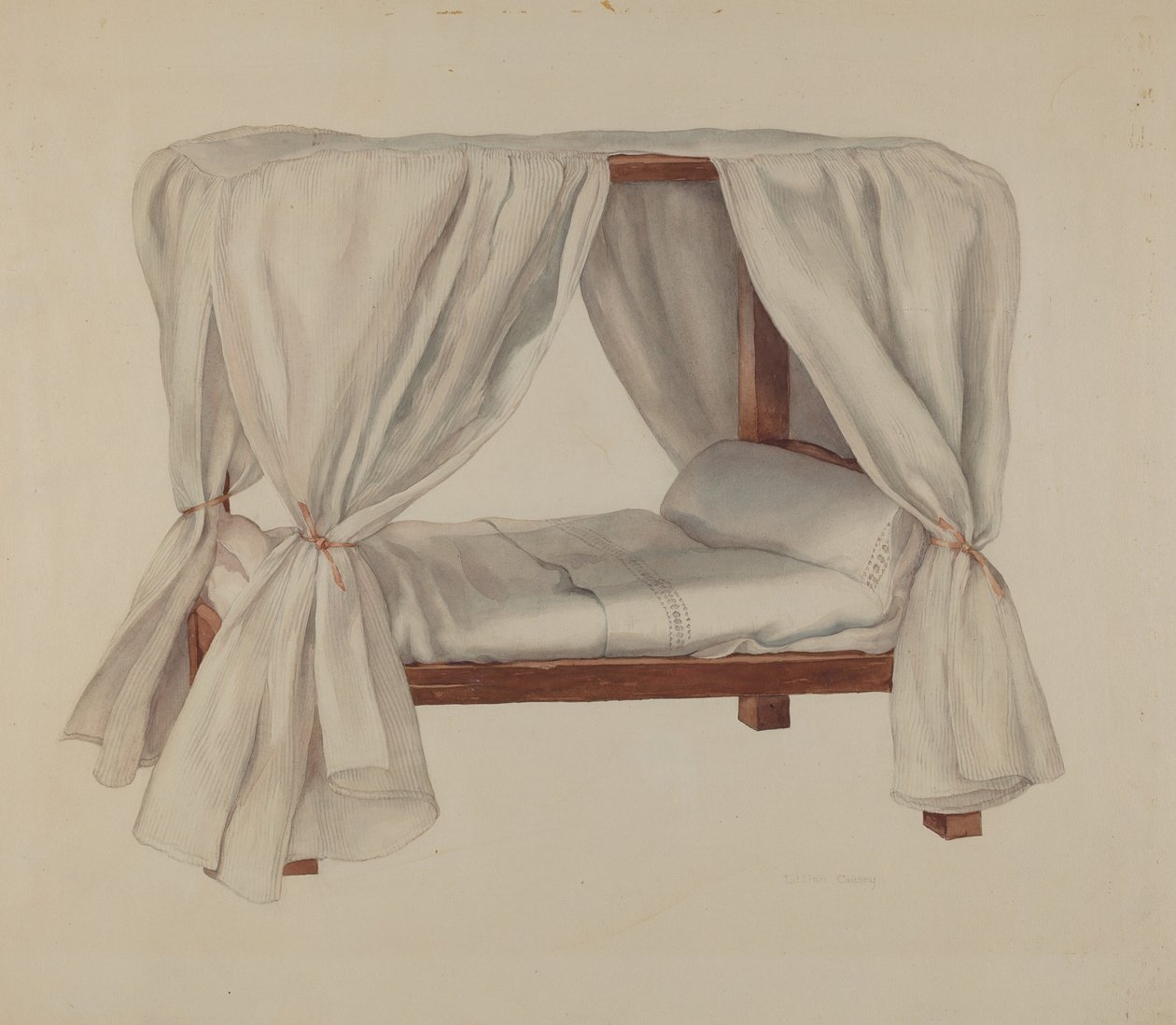 Lit de poupée, c. 1937 - Lillian Causey