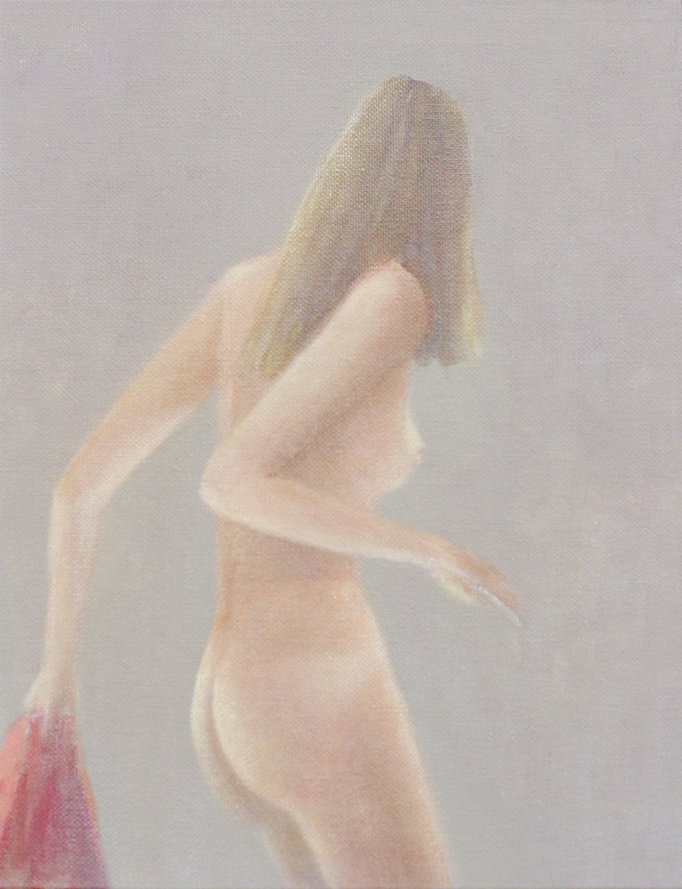 Fille avec une serviette rouge, 1985 - Lincoln Seligman