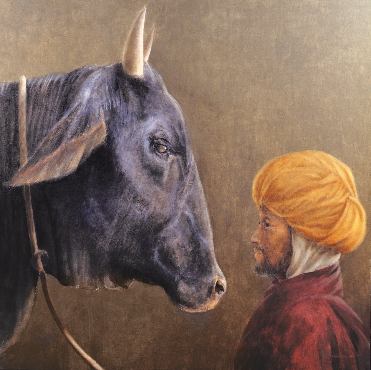 Homme et taureau - Lincoln Seligman