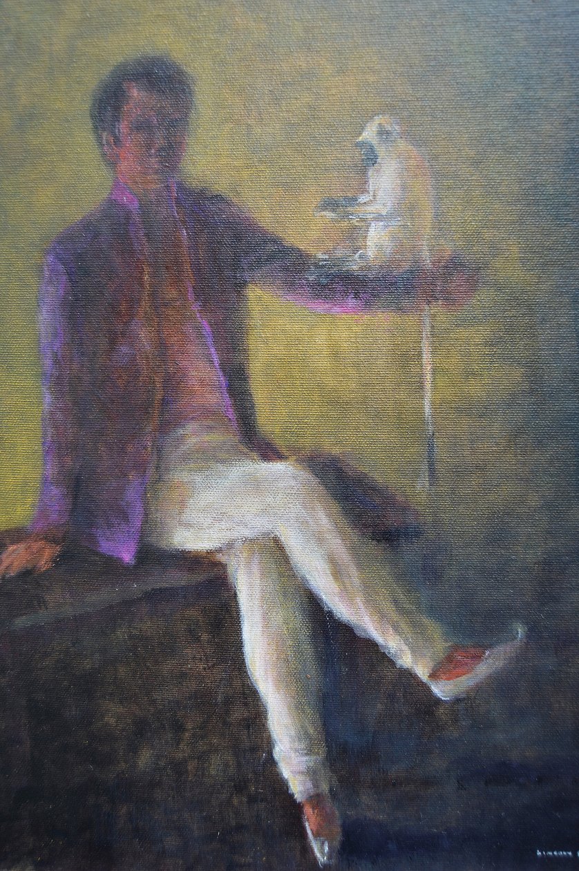 Garçon et singe - Lincoln Seligman