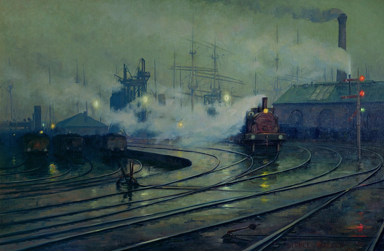 Docks de Cardiff, 1896 - Lionel Walden
