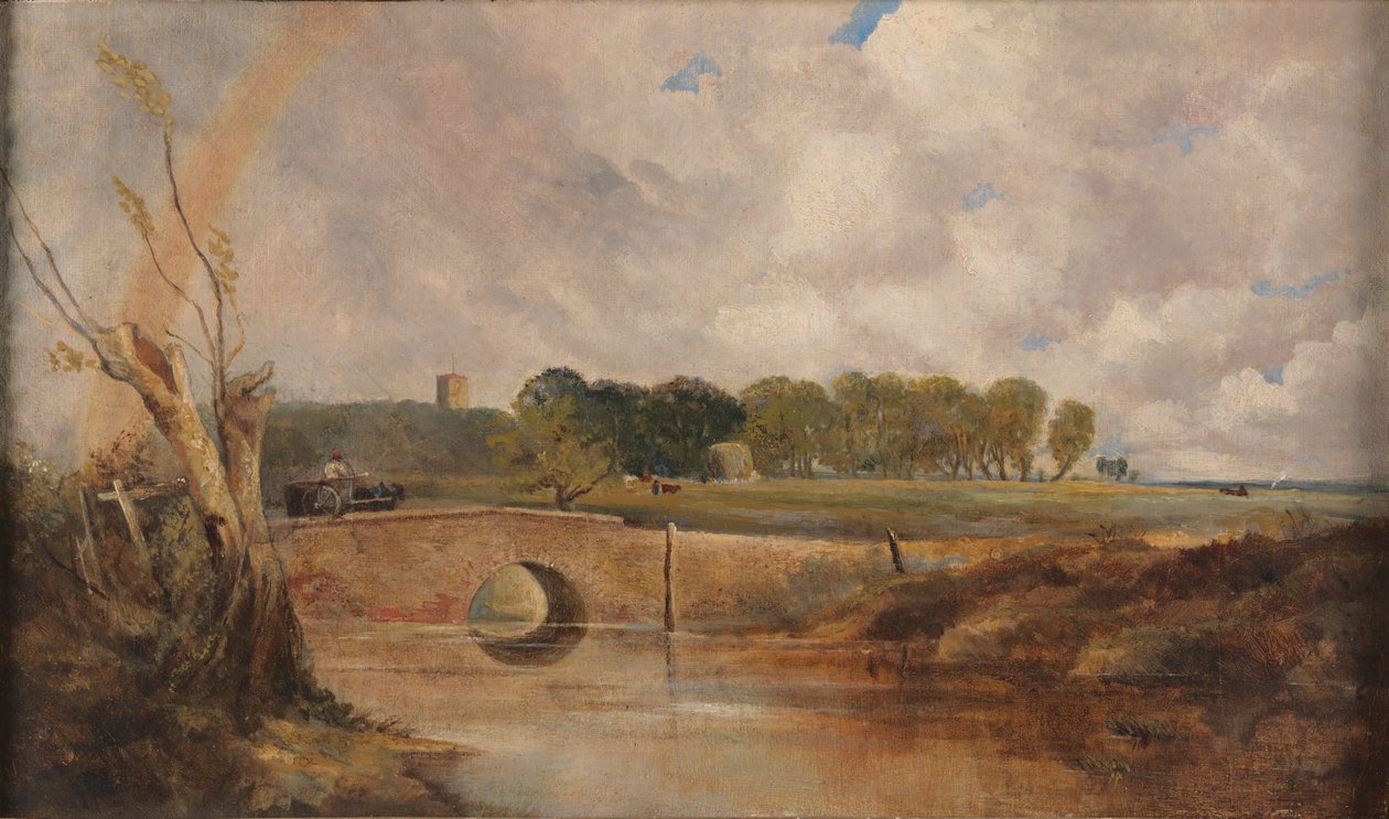 Un arc-en-ciel - Vue de la Stour - Lionel Constable