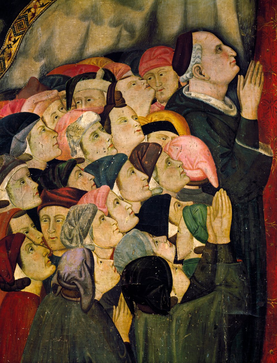 Vierge de Miséricorde (détail), c.1320 - Lippo Memmi