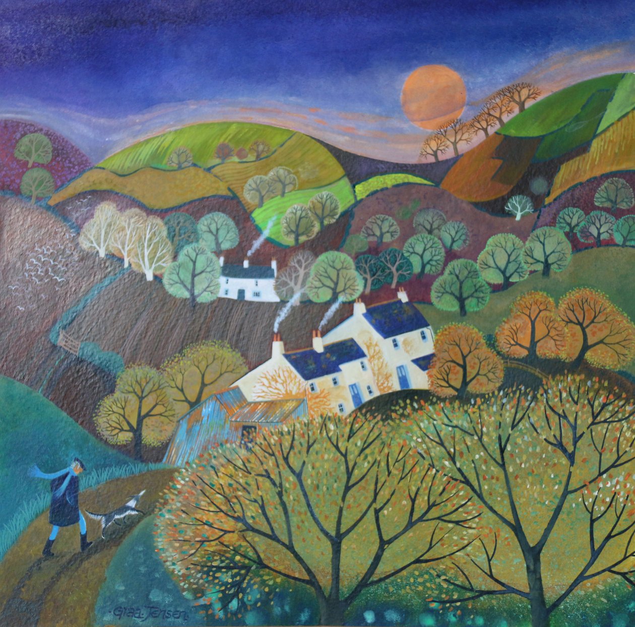 Promenade du chien en soirée - Lisa Graa Jensen